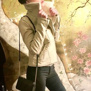 Forever 21 Faux White Leather Jacket